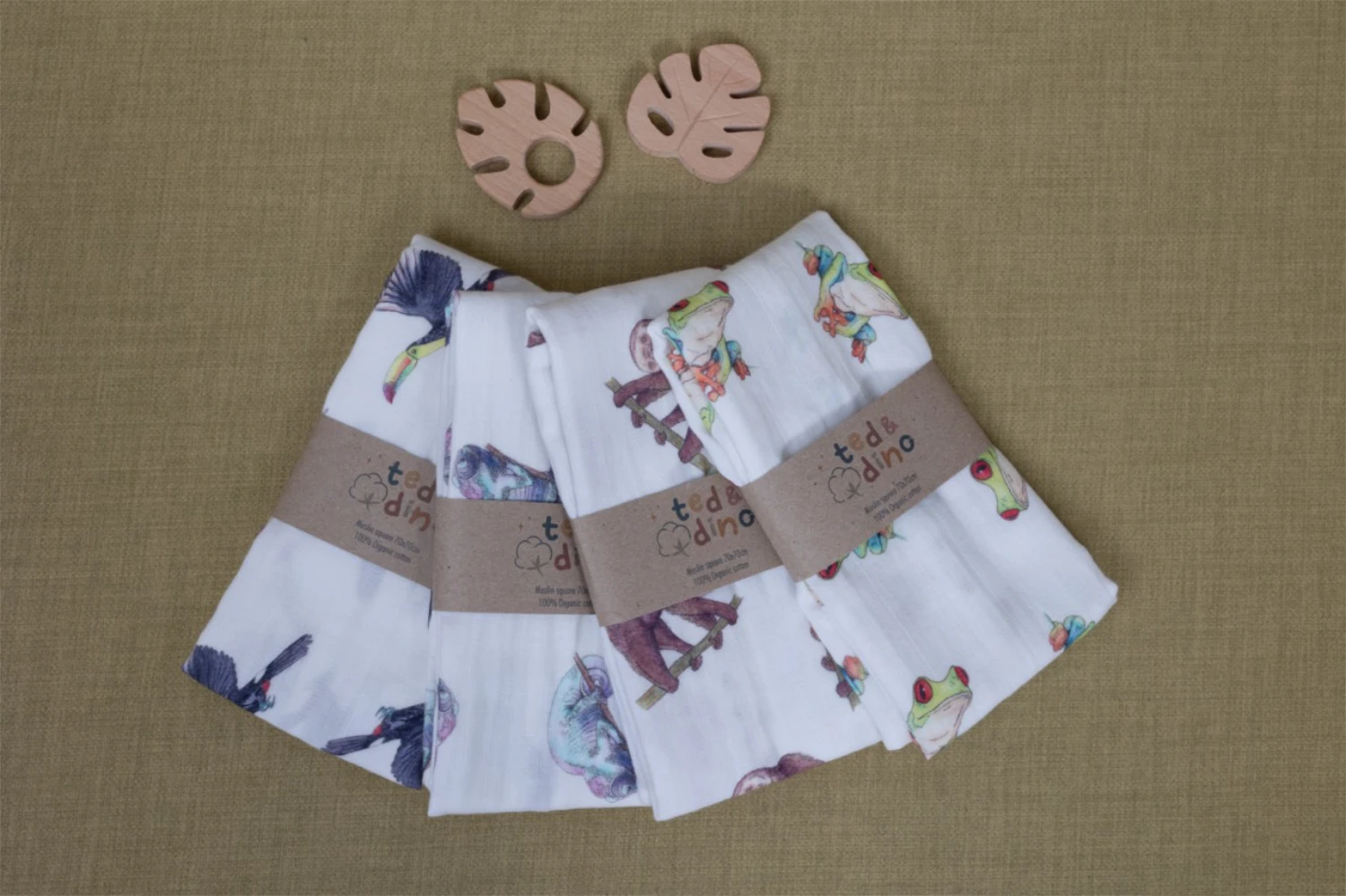 Organic cotton Muslin Group shot protect the Rainforest secondary